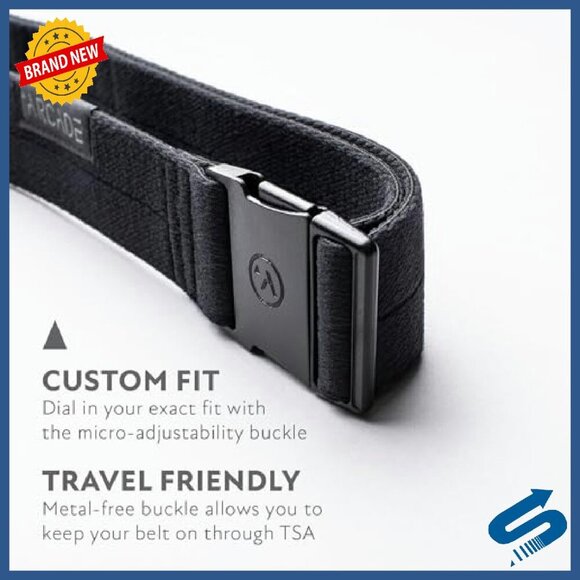 Slim Elastic Stretch Belt with Micro-Adjust Buckle for Active Wear main image 4